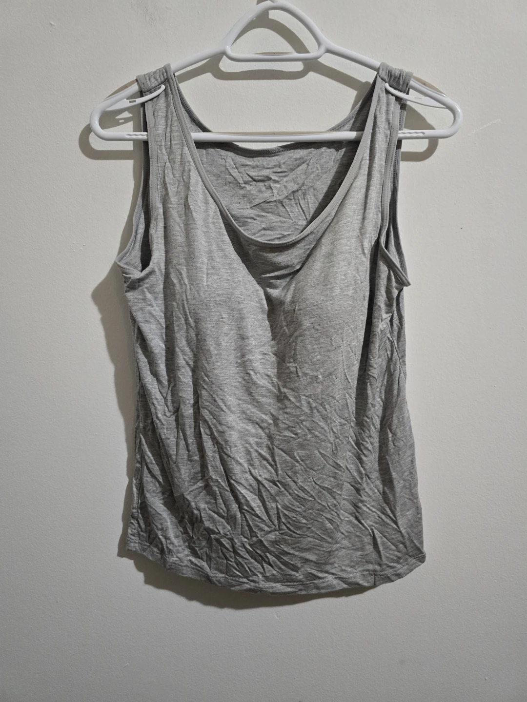 NEW Women’s Gray Tank Top with Built-in Shelf Bra - Size XXL - - photo 2