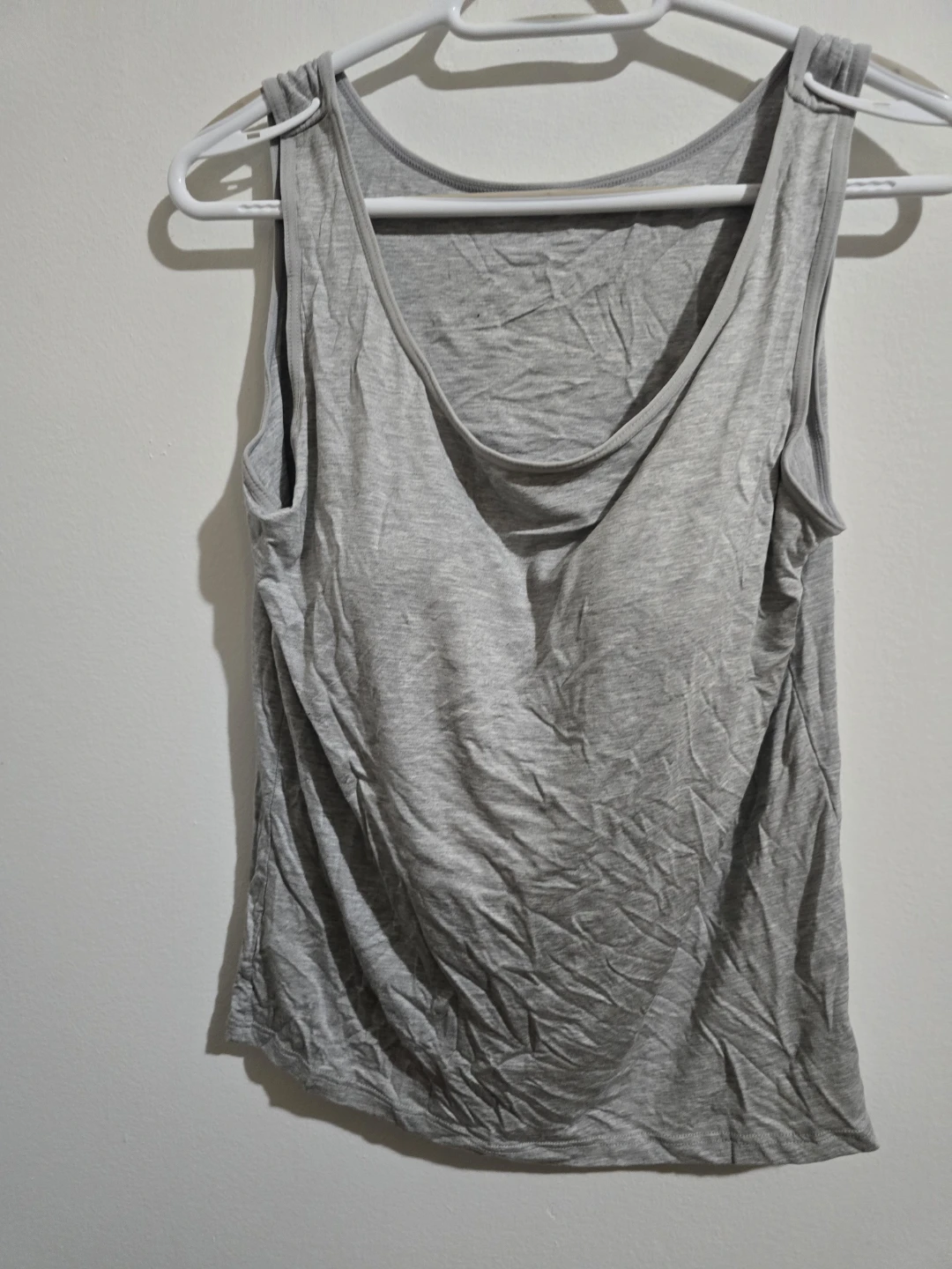 NEW Women’s Gray Tank Top with Built-in Shelf Bra - Size XXL - - photo 3