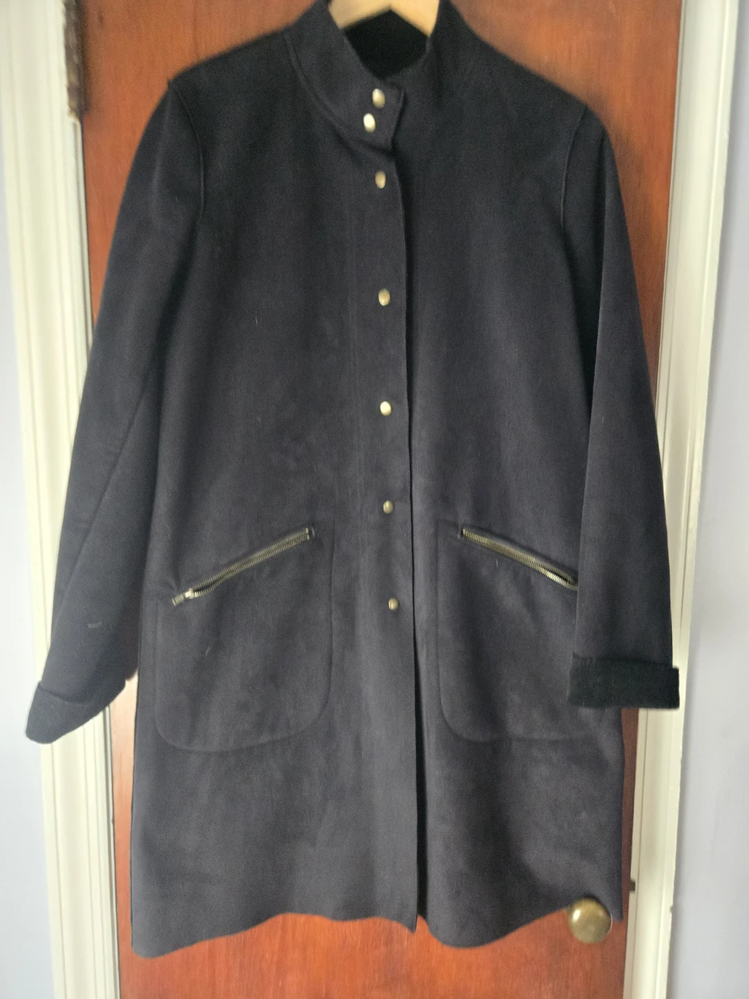 Herve Bernard by Bernard Holtzman Black Suede Coat - photo 2