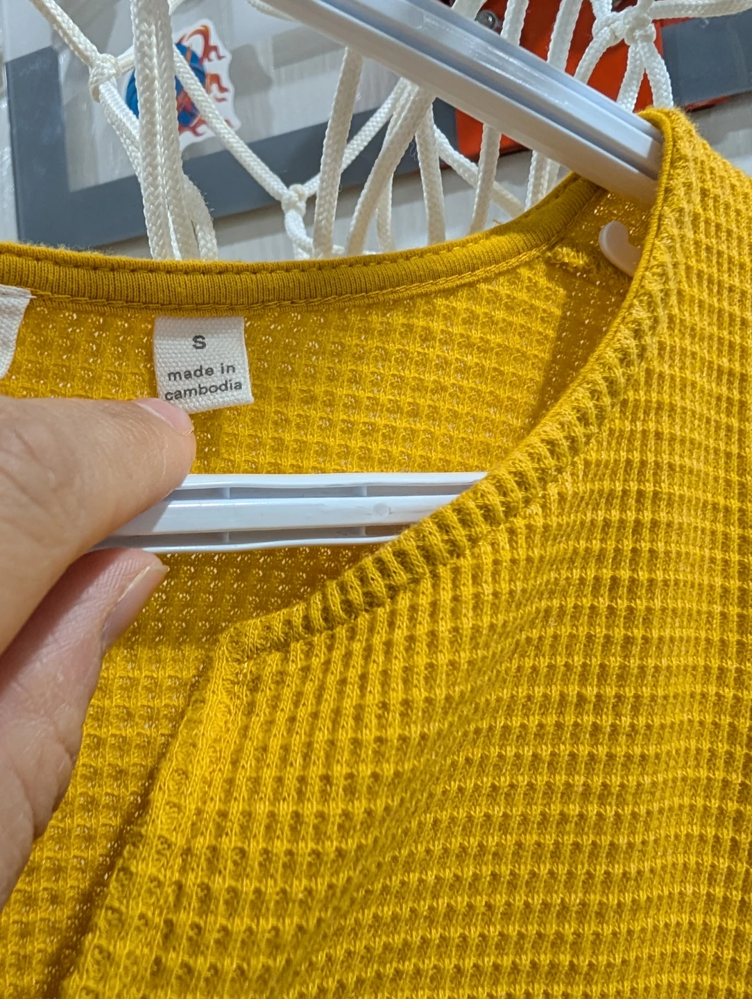 Azure Skies Waffle Knit V-Neck Top - Size S - photo 3