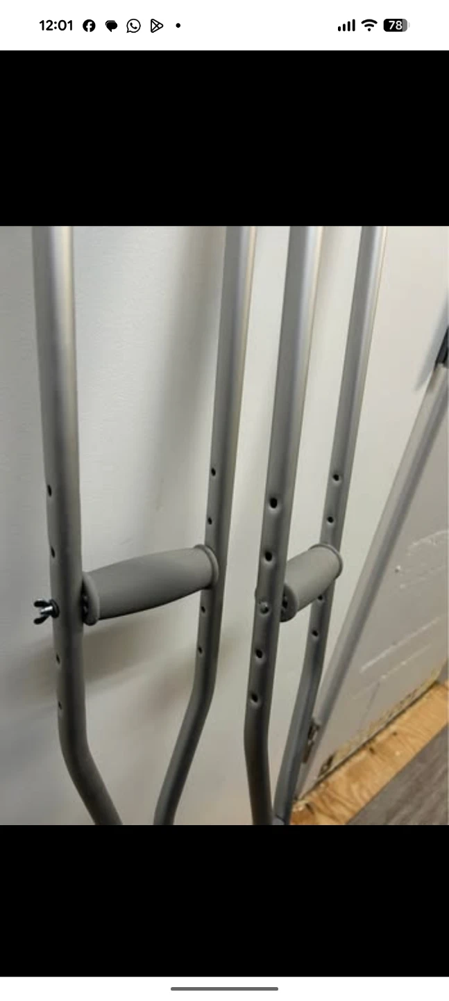 Adjustable Aluminum Crutches - photo 3