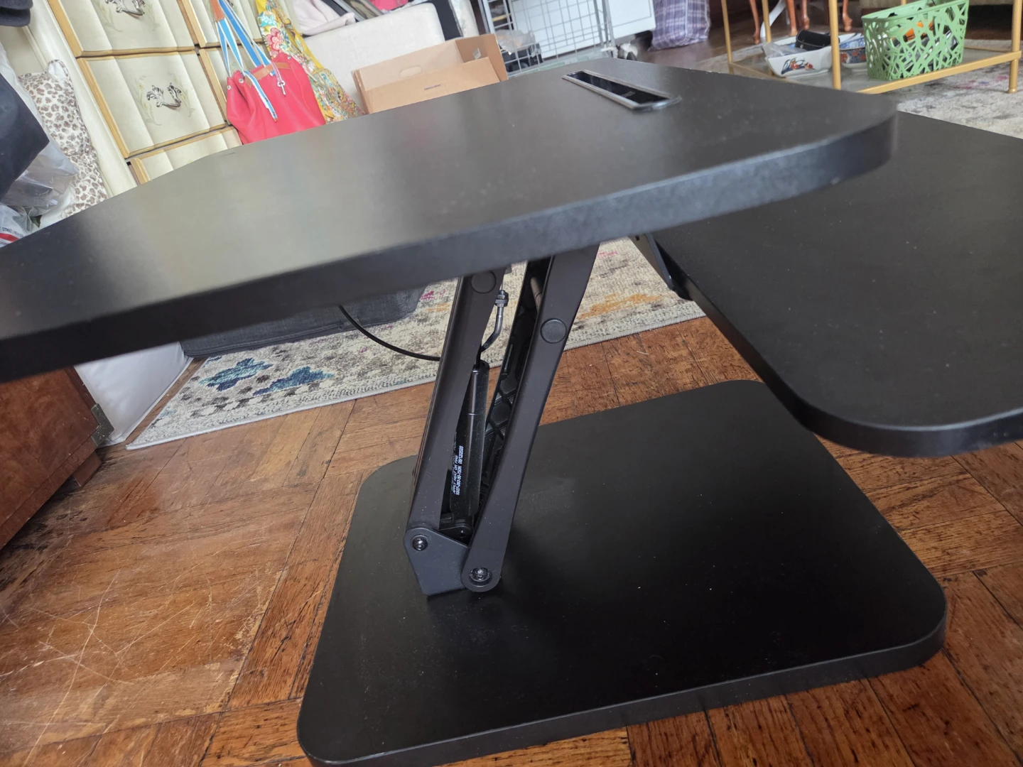 Black Adjustable Standing Desk Converter - photo 3
