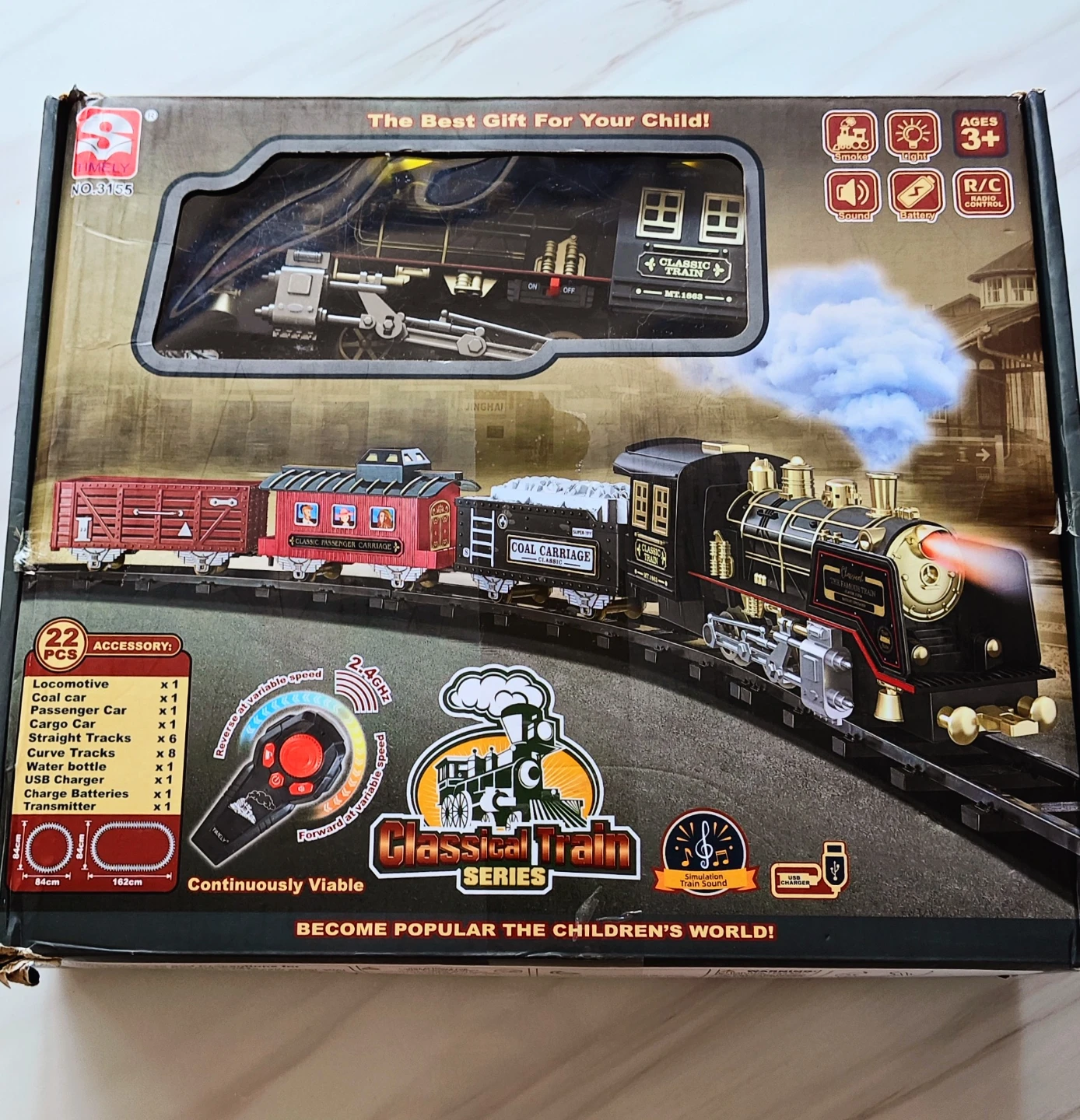 Classical Train Series Electric Toy Train Set with Remote