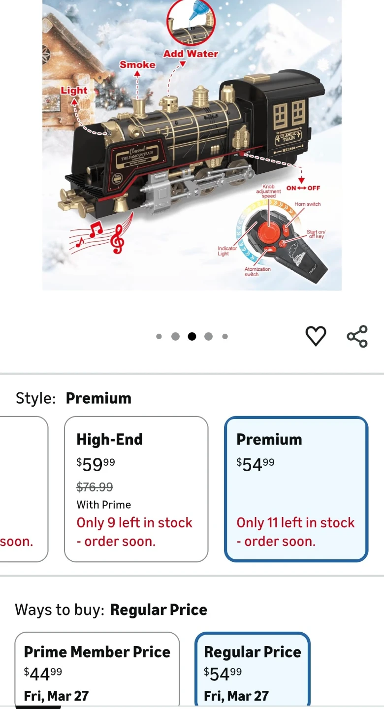 Classical Train Series Electric Toy Train Set with Remote - photo 2