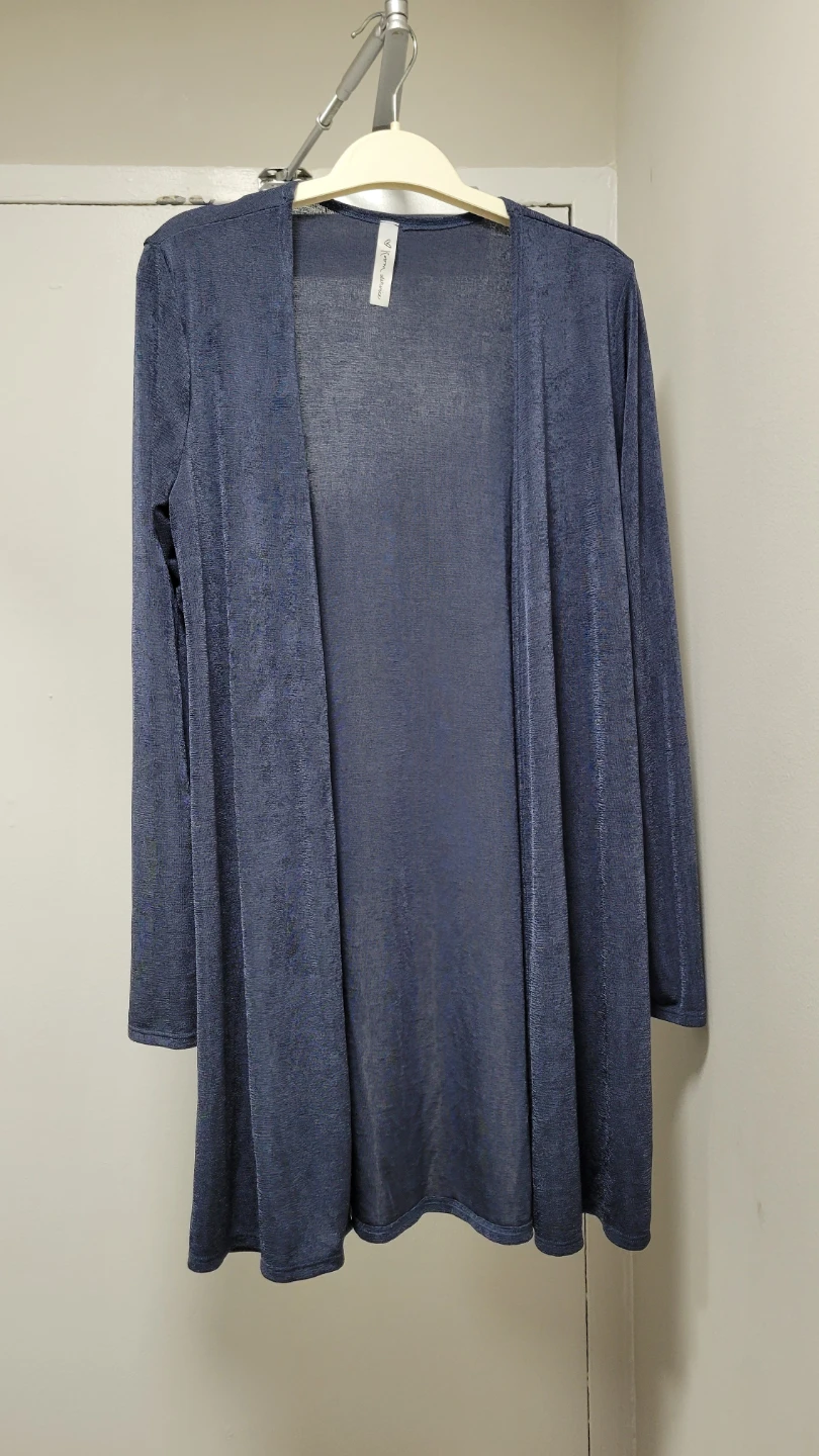 Blue Open Front Cardigan