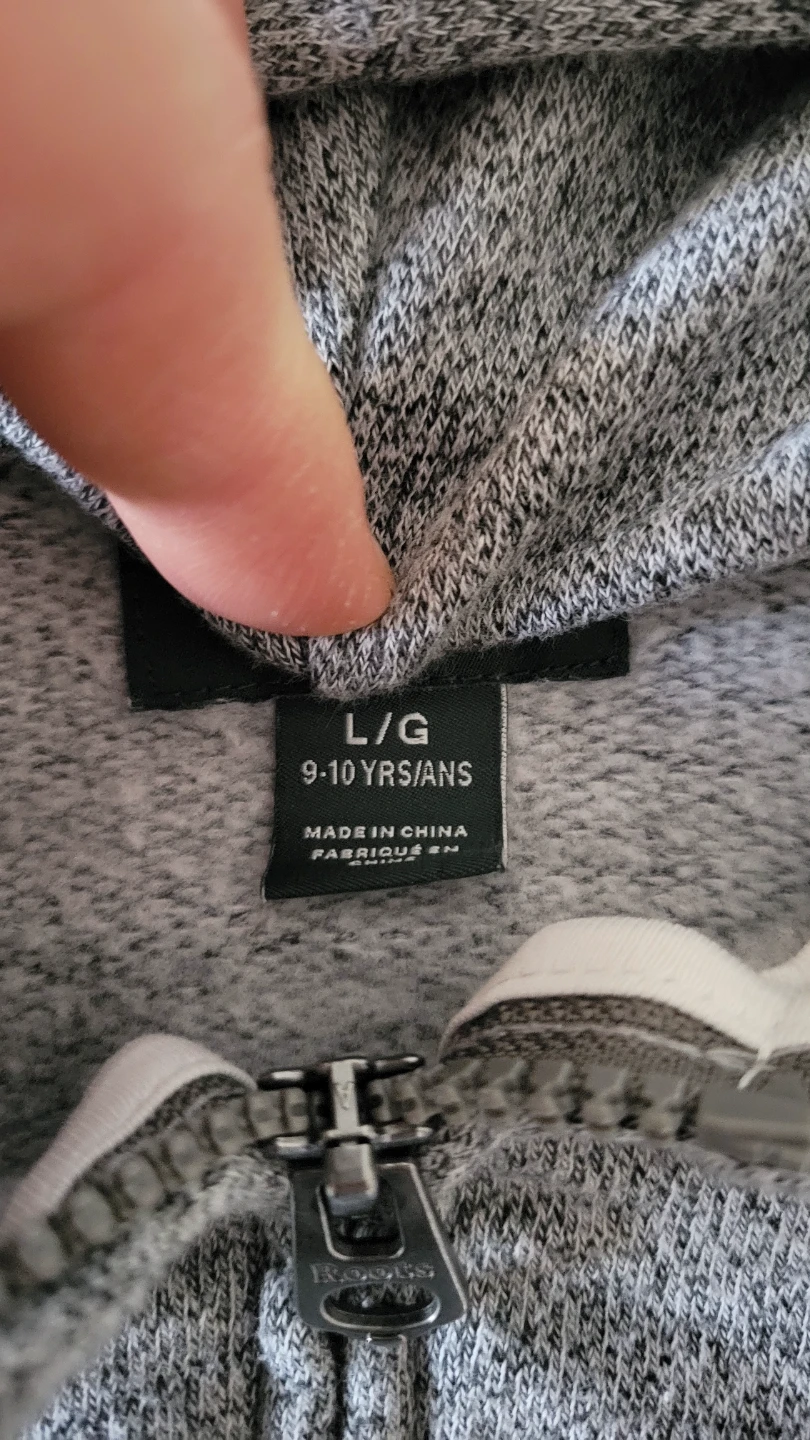 Roots Grey Zip-Up Hoodie - Size L (9-10 Years) - photo 3