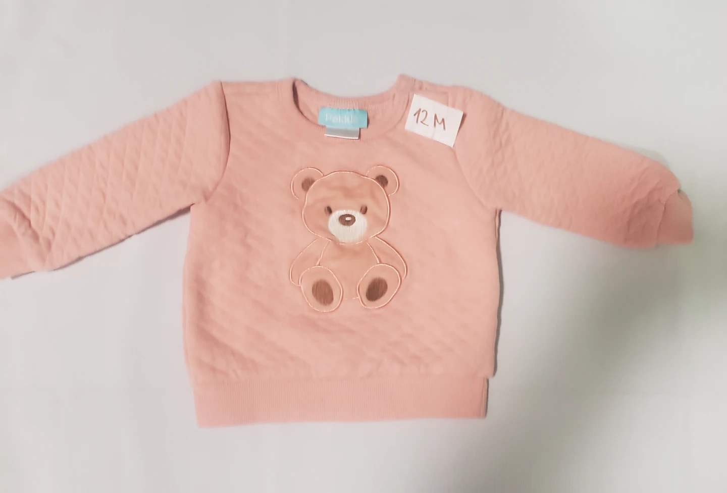 Brand new Pekkle Baby Girl Cute Pink Bear Sweater