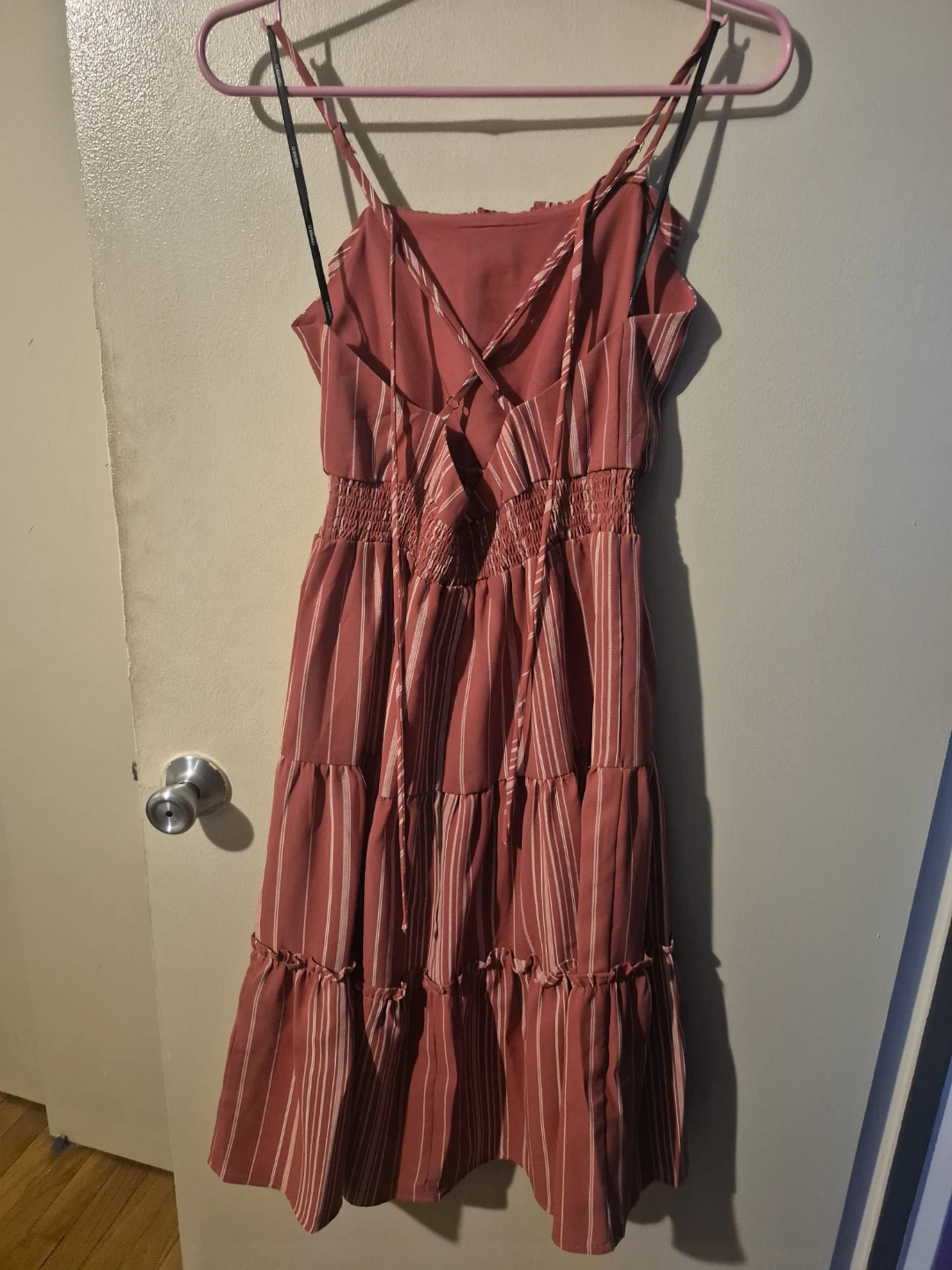 Striped Tiered Midi Dress - photo 2