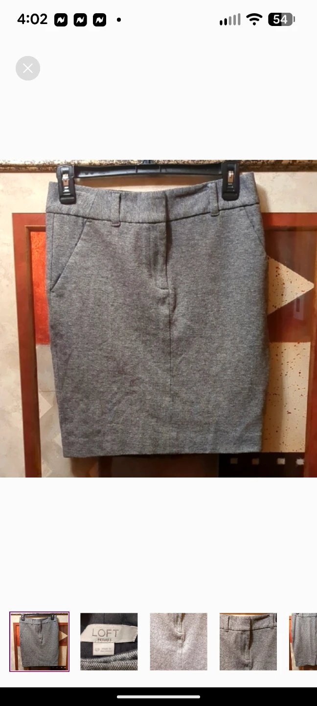 LOFT Gray Mini Pencil Skirt for Work - photo 2
