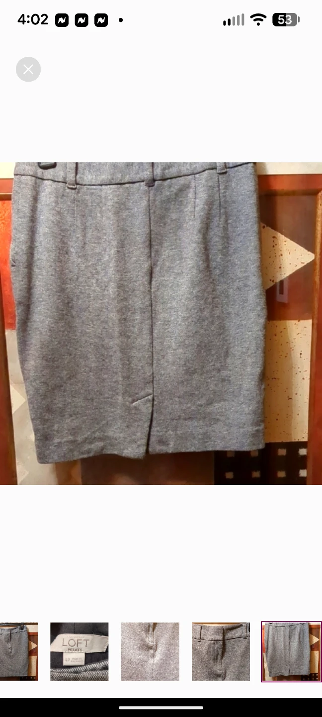 LOFT Gray Mini Pencil Skirt for Work - photo 4
