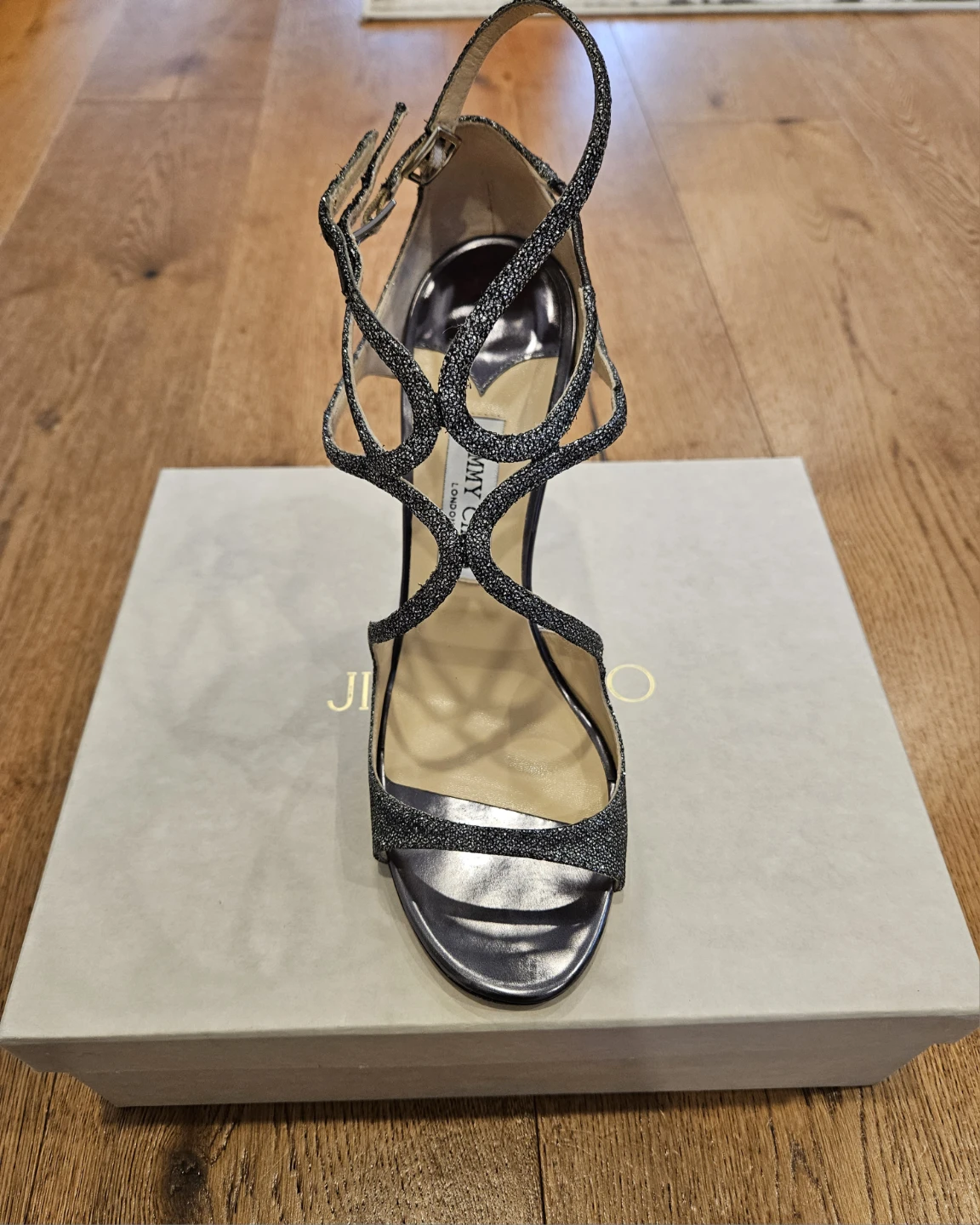 Jimmy Choo Glitter Strappy Heels - photo 2