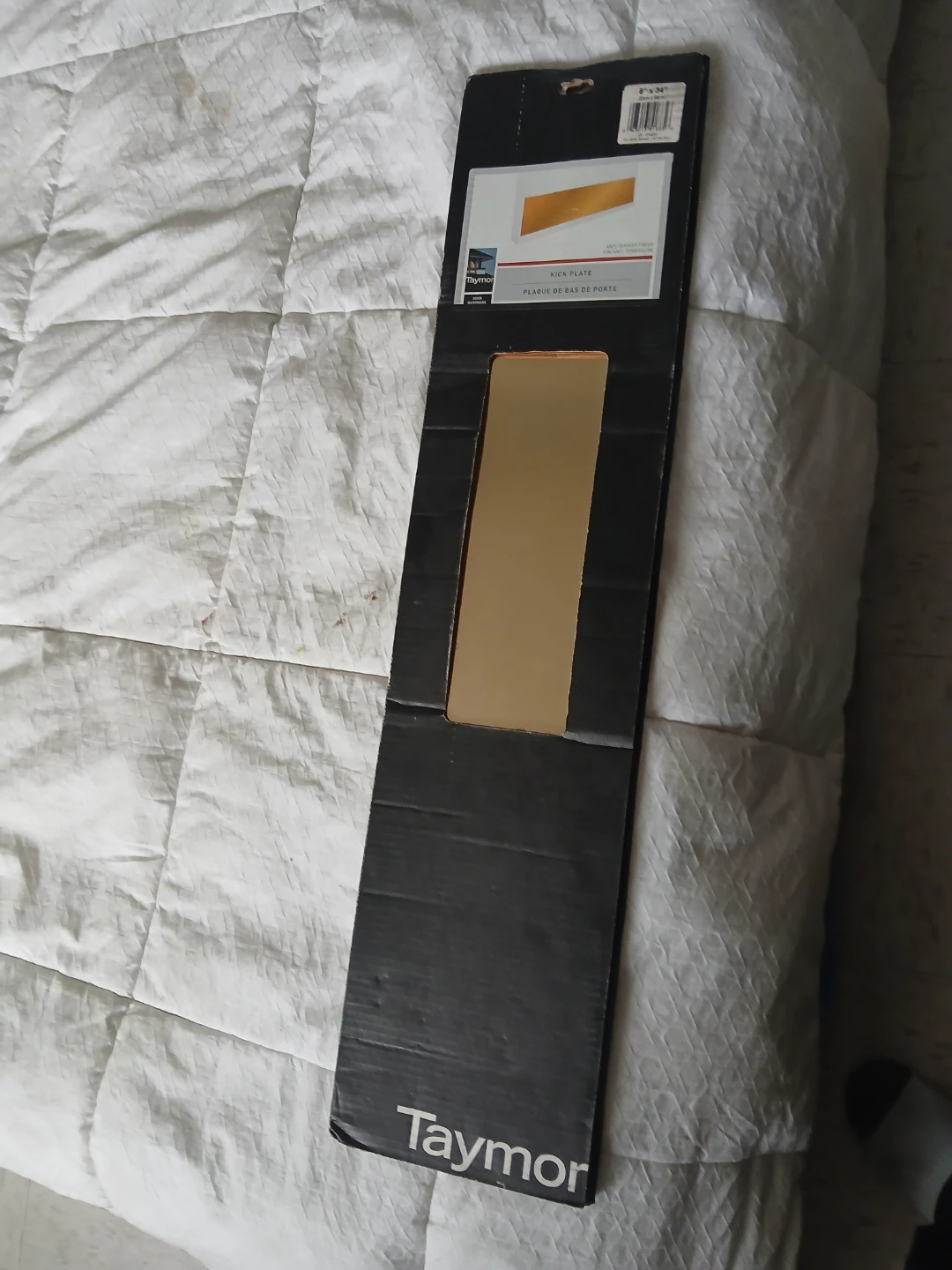 Taymor Kick Plate 8" x 34" Polished Brass
