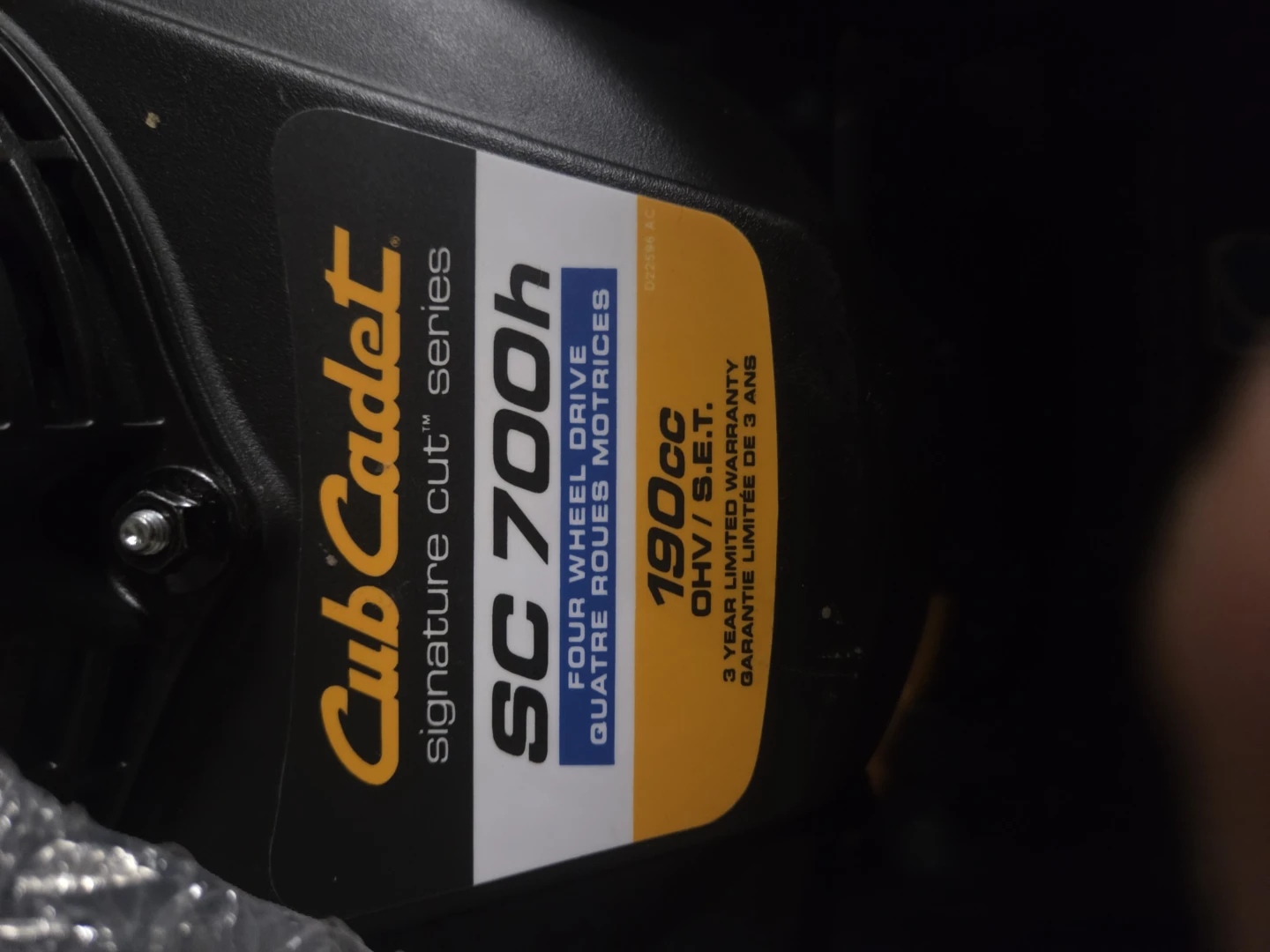 Cub Cadet SC 700h Lawnmower - photo 3