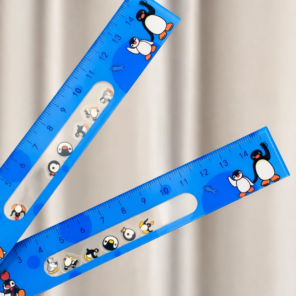 Blue pingu pinga Ruler