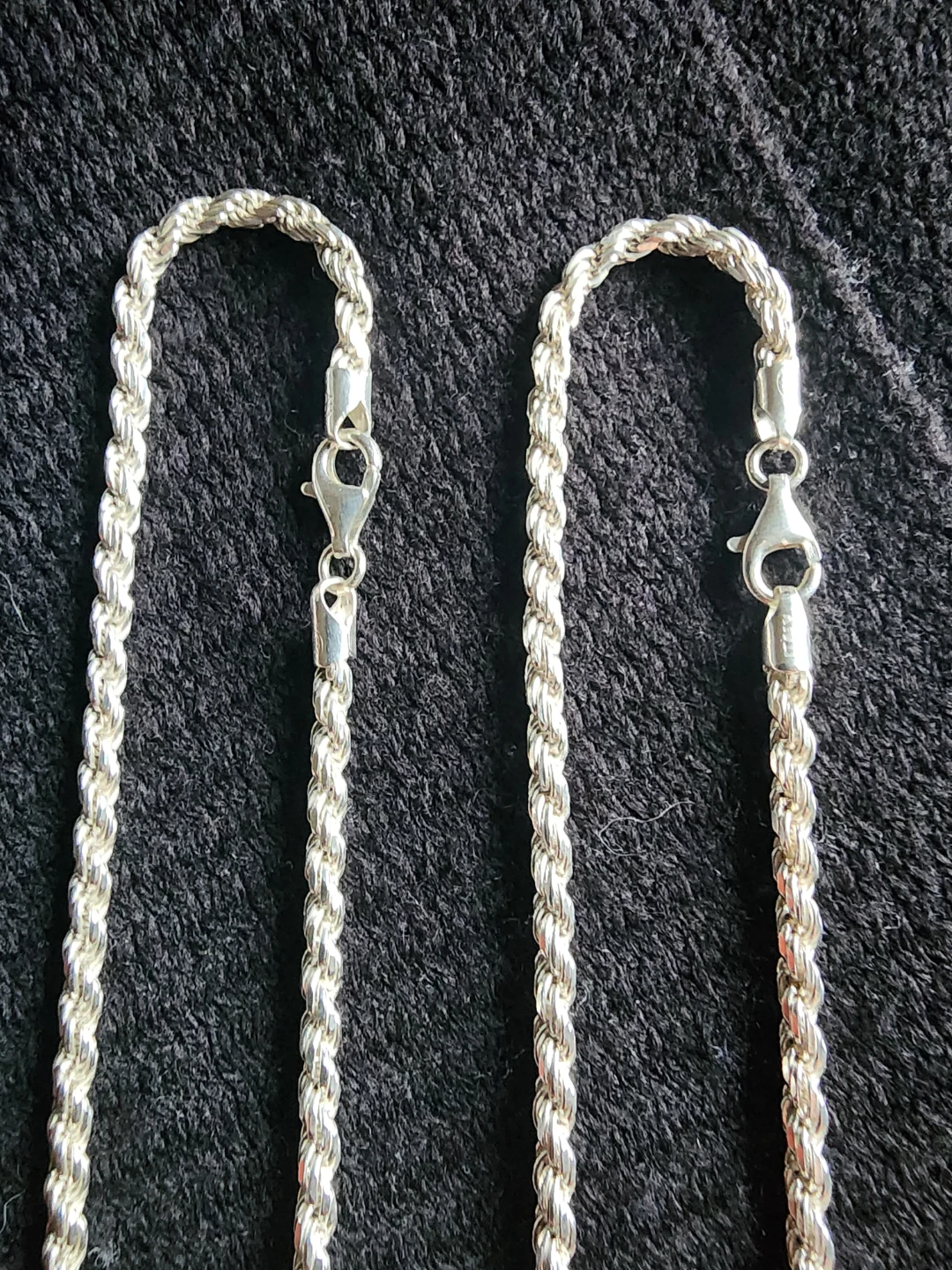 Diamond Cut Italian Rope Necklaces
