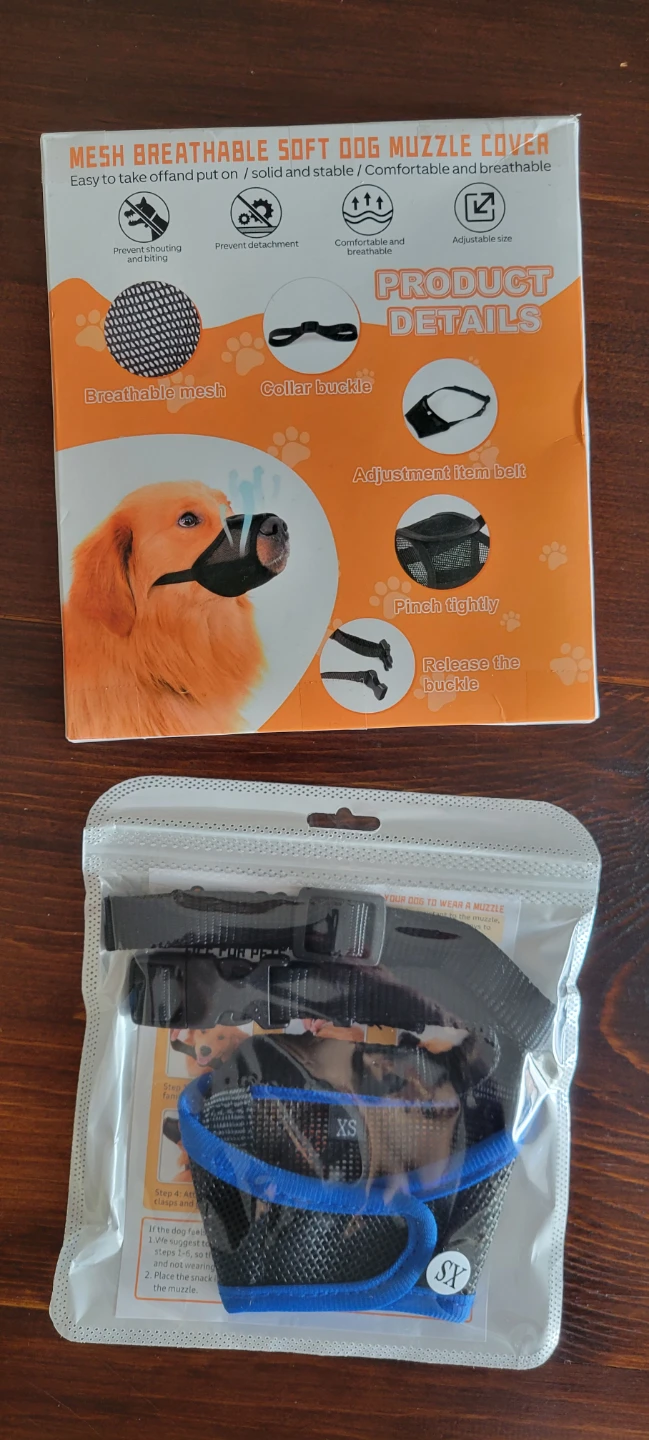 Mesh Breathable Soft Dog Muzzle - Size XS