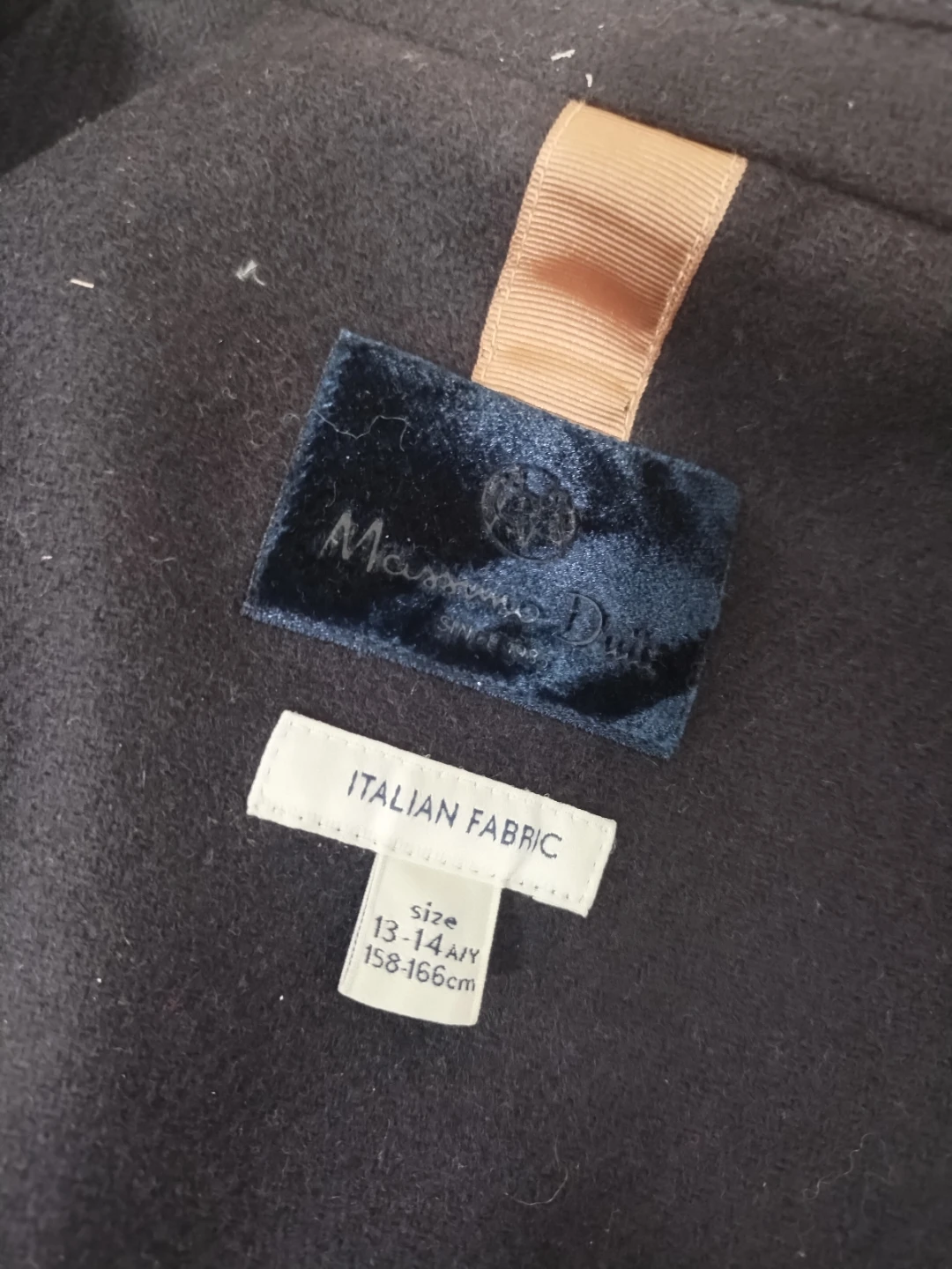 Massimo Dutti light wool Navy Coat - photo 2