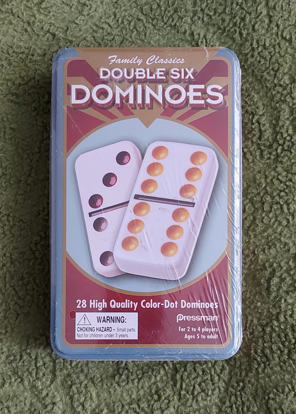 🆕 Pressman Double Six Dominoes - 28 High Quality Color - photo 2