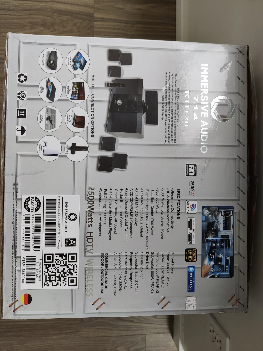 Immersive Audio KH120 7.1 Channel Surround Sound System 2500W - photo 2
