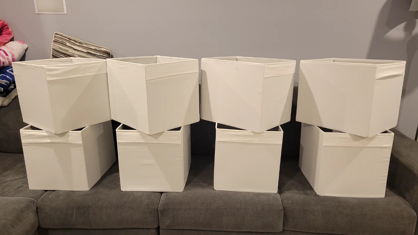 IKEA DRÖNA Storage Cubes - White (Set of 8)