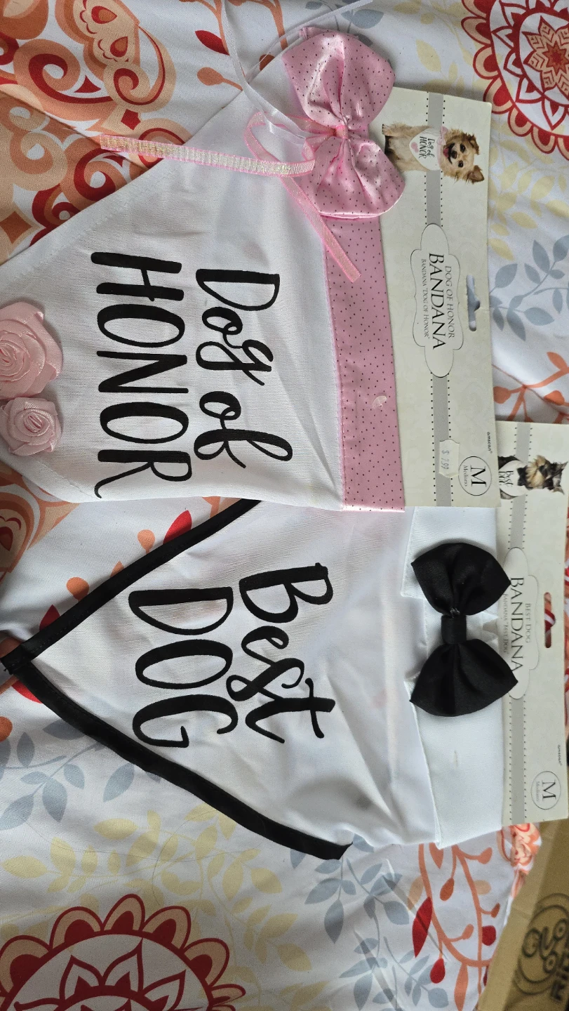Dog of Honor & Best Dog Pet Bandanas (2-Pack)