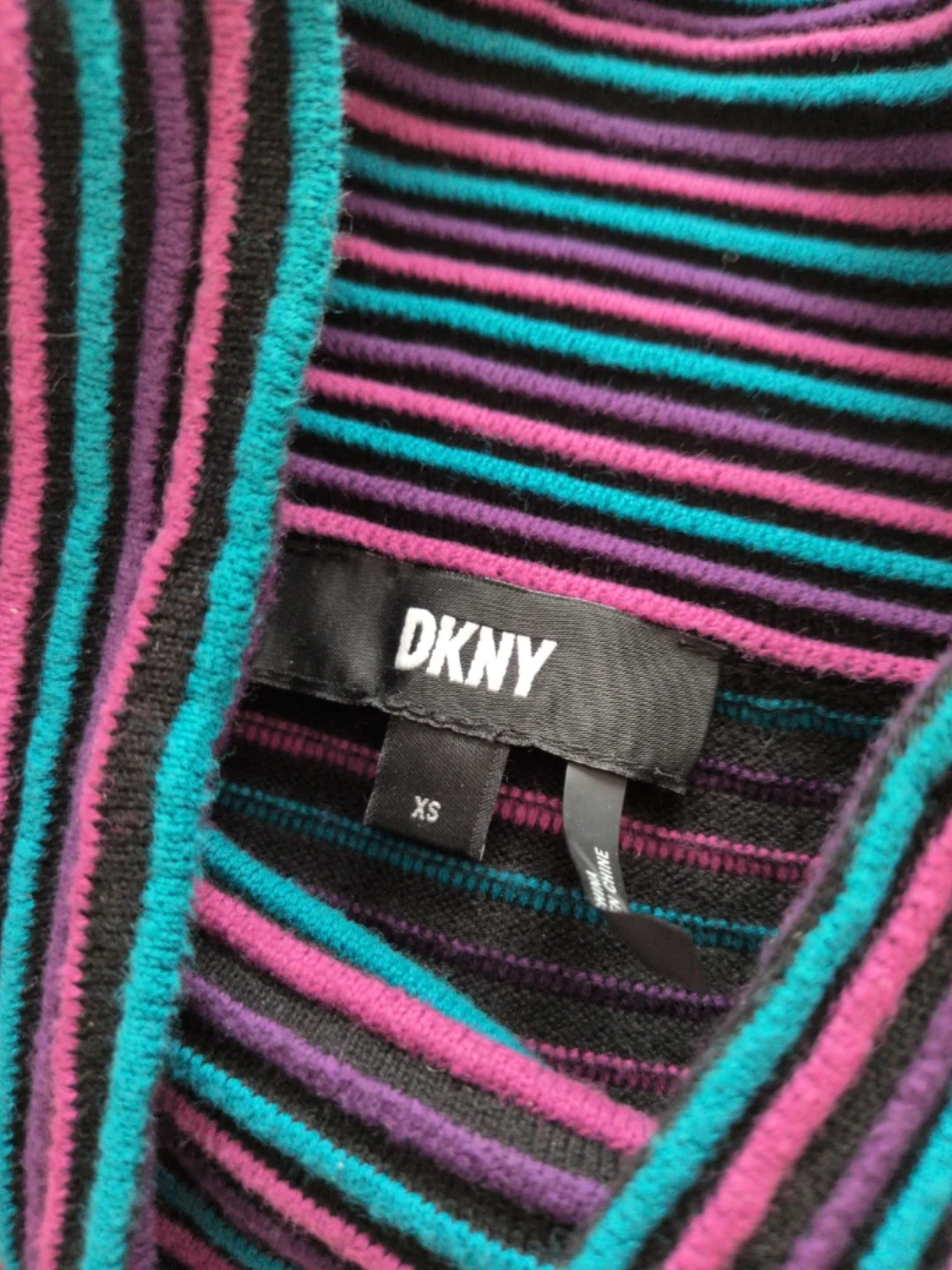 DKNY Striped Turtleneck Sweater - Size XS - photo 2