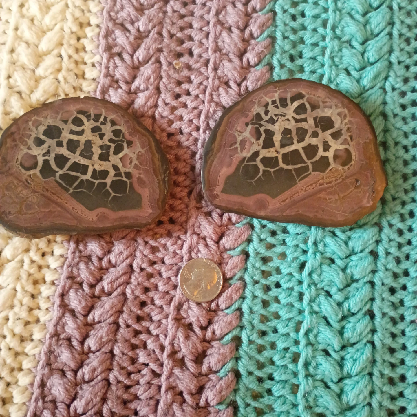 Pair of Agate Slices/meditation stones