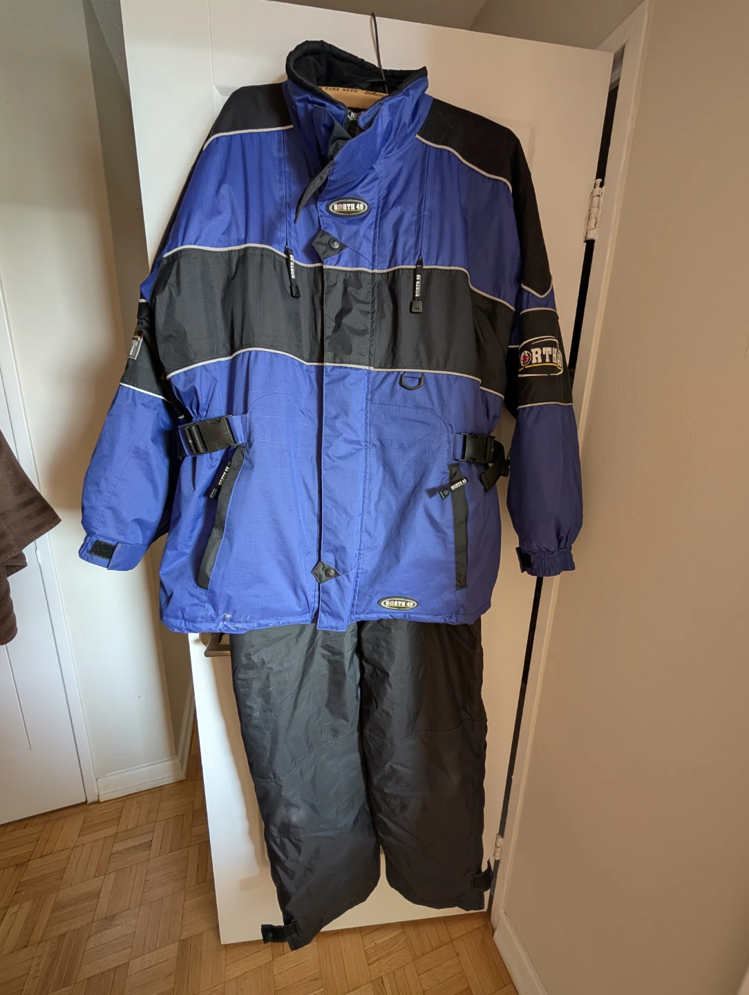 Vintage North 49 Ski Suit - Blue and Black