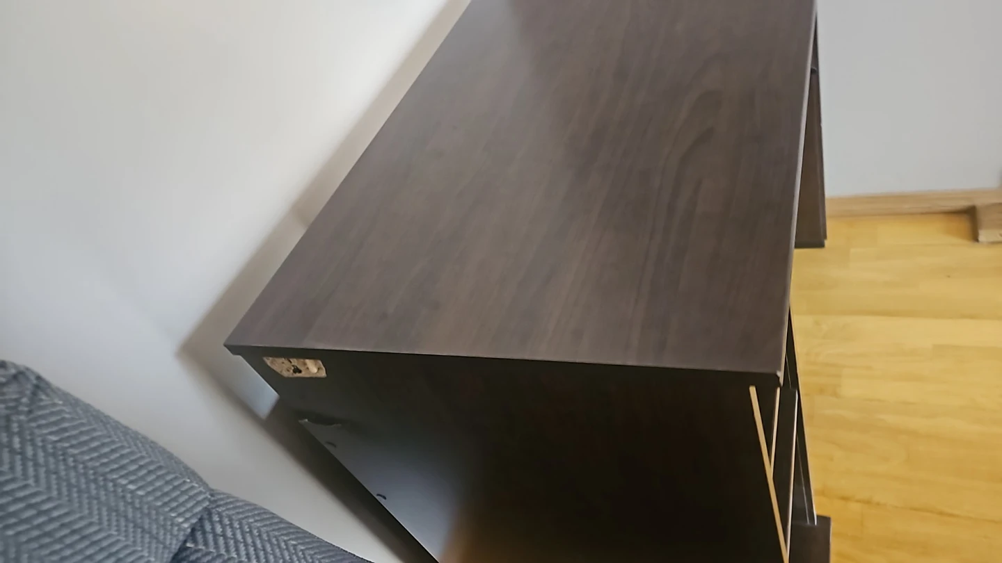 Dark Brown Desk with Shelves - photo 2