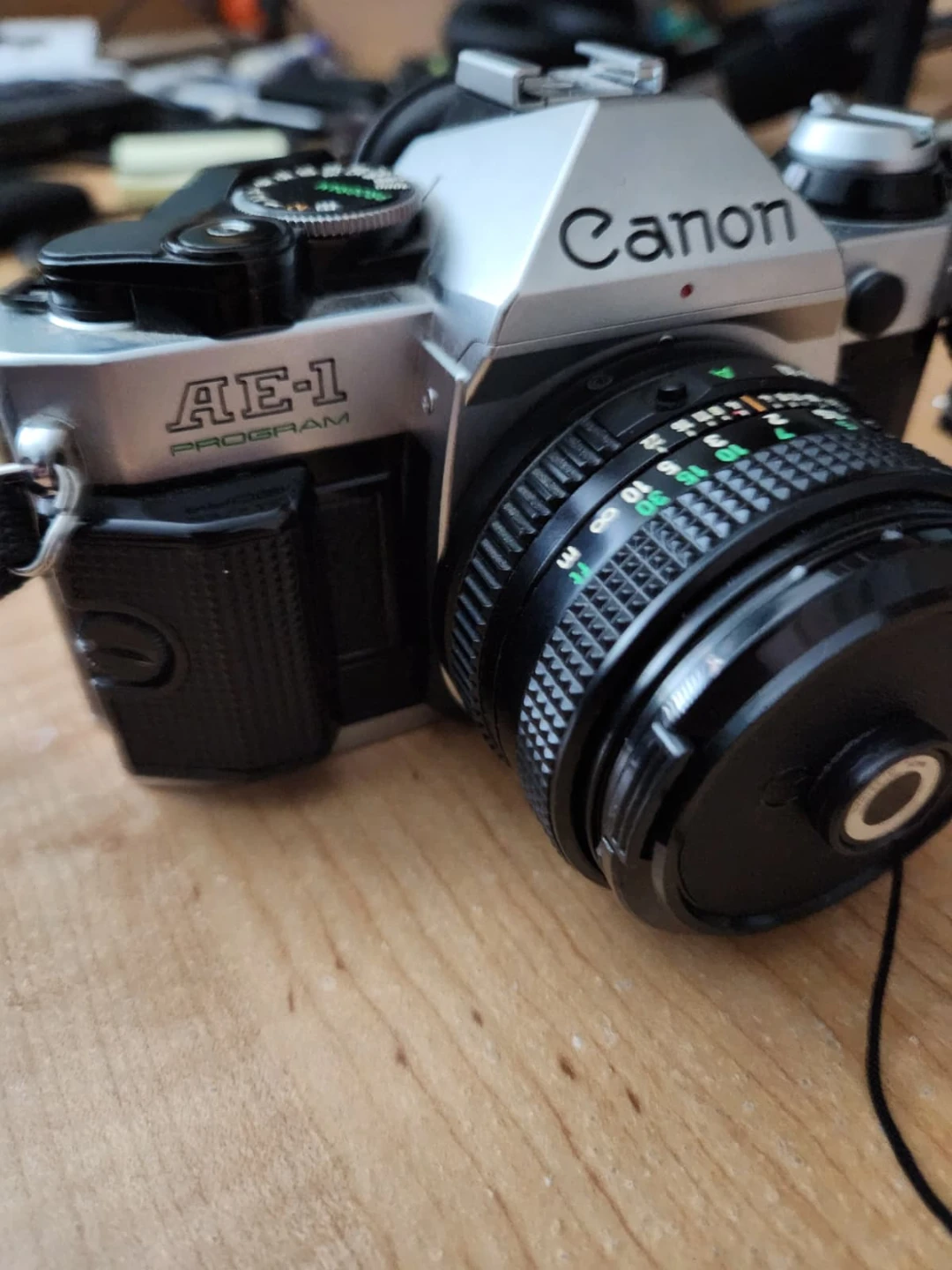 Canon AE-1 Program 35mm Film Camera with Lens and Speedlite