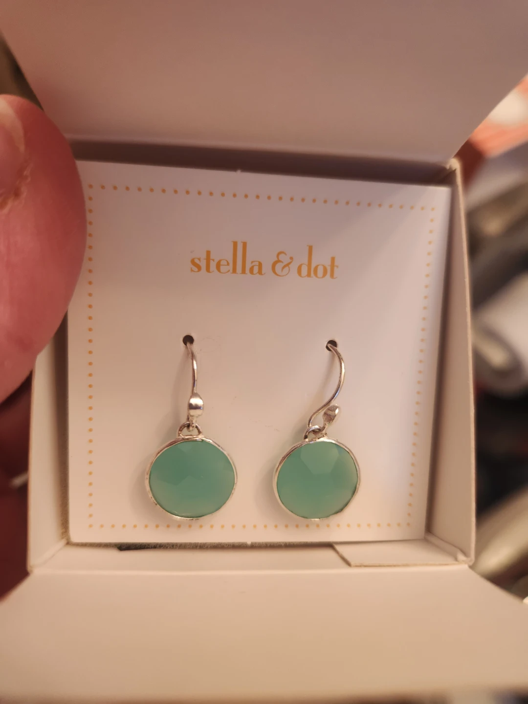 Stella & Dot Isla Drops-Aqua Earrings