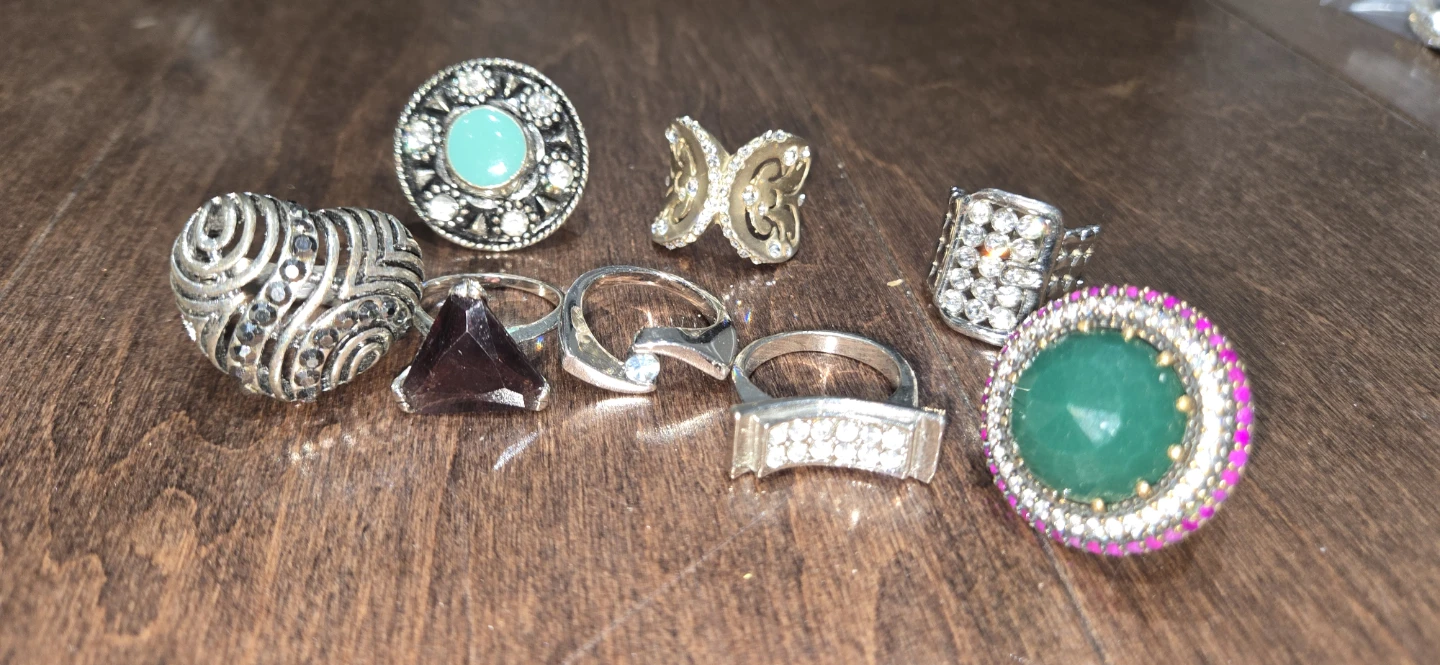 Assorted Costume Rings - Set of 8