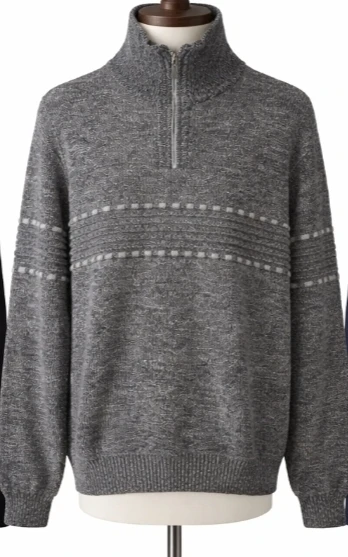 Quarter-zip pullover sweater