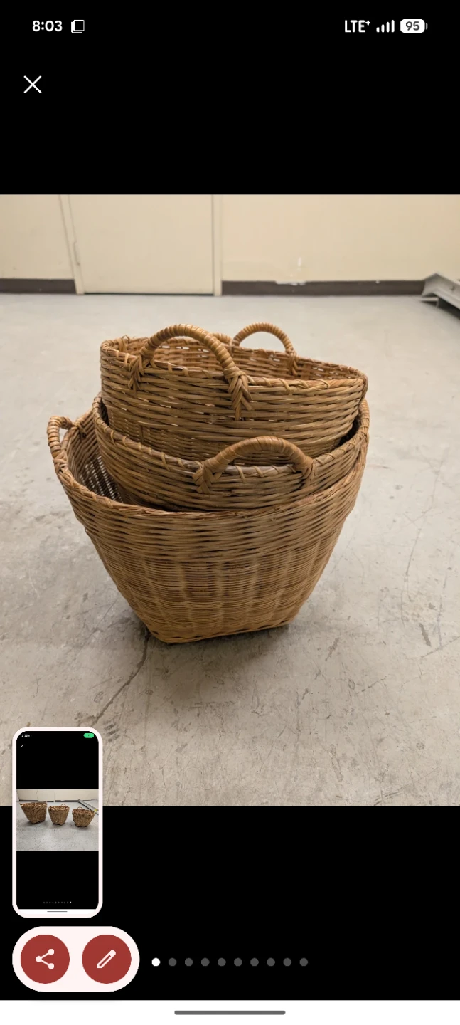 Wicker Baskets  each $5 - photo 2