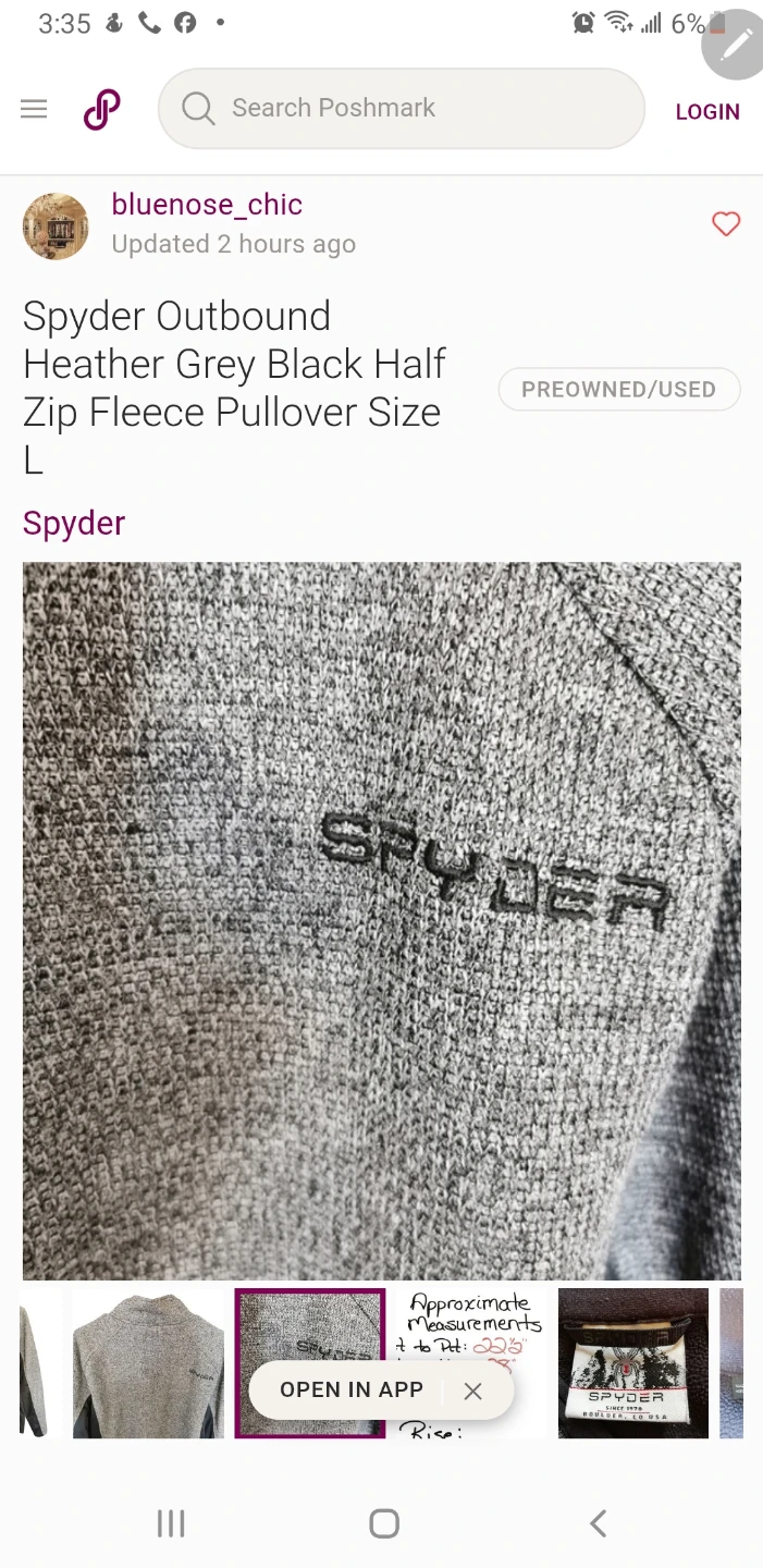 Like new Spyder Outbound Heather Grey Pullover - photo 3