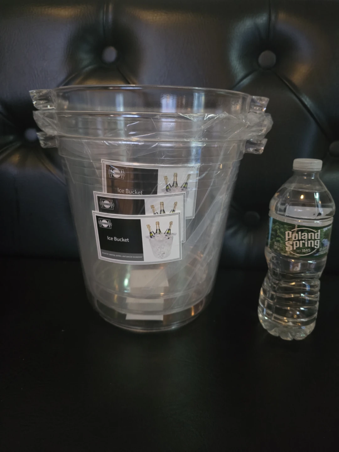 Clear Plastic Ice Bucket (Set of 3) - photo 2