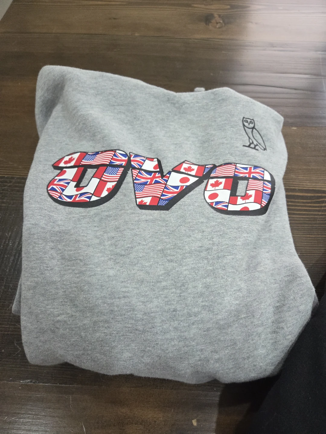 Champion Black Hoodie & OVO Grey Hoodie Extra Large