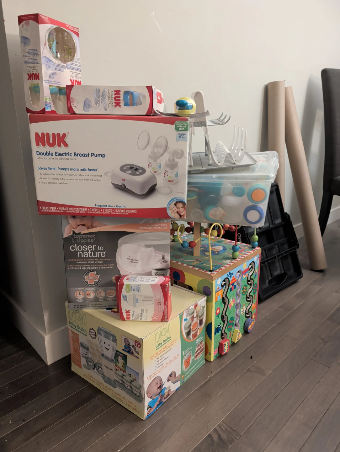 NUK Double Electric Breast Pump, Baby Bullet Set & Baby Bottles