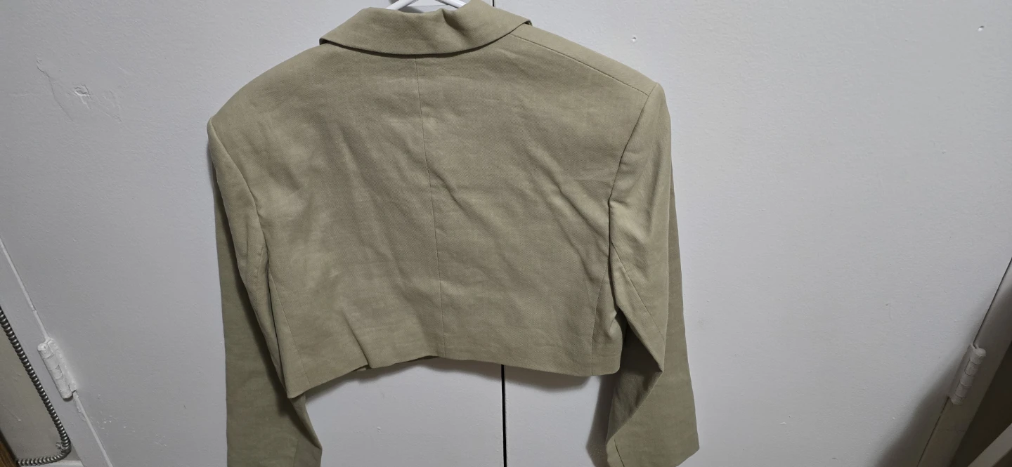 Zara Cropped Blazer Jacket - Size M - photo 4