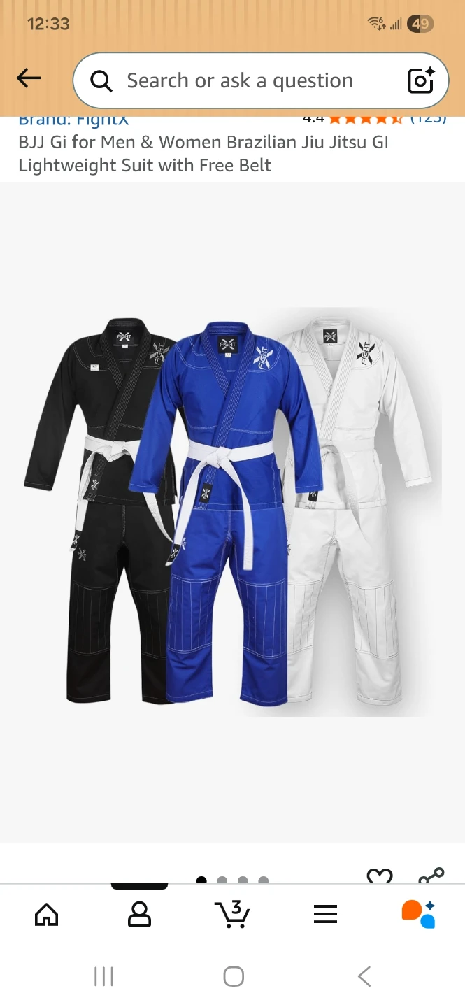 Blue Brazilian Jiu Jitsu Gi pants and belt only- Size A2