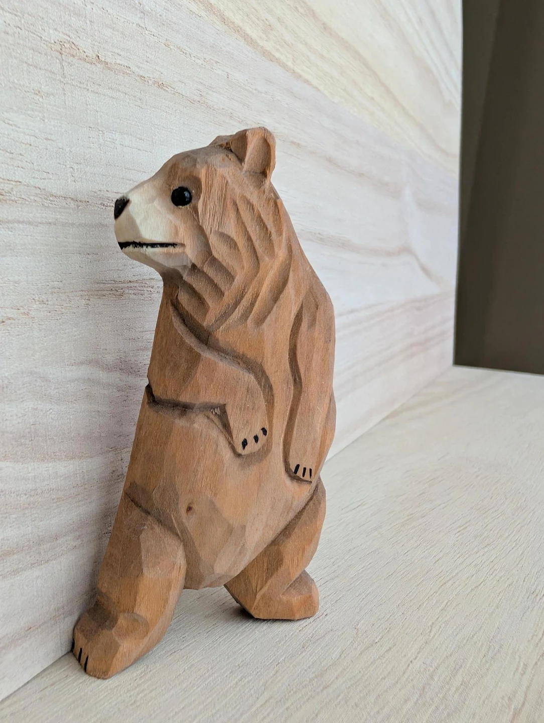 Wooden carving Bear Magnet - photo 2