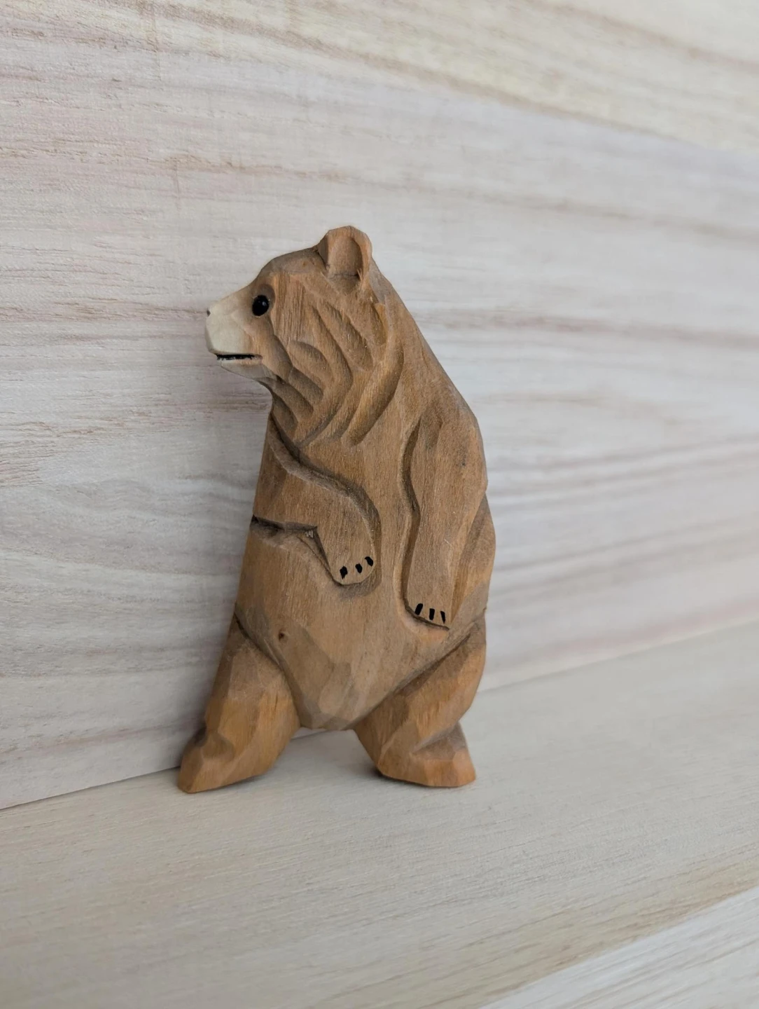 Wooden carving Bear Magnet - photo 3