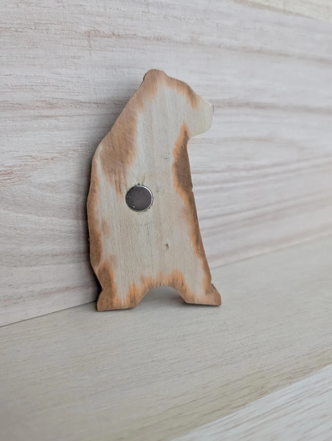 Wooden carving Bear Magnet - photo 5