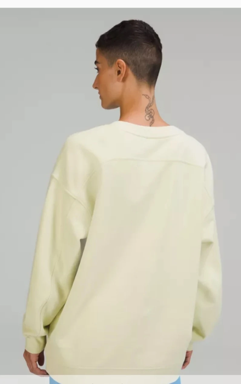 Lululemon Perfectly Oversized Crewneck Sweatshirt - Pale Yellow - photo 4