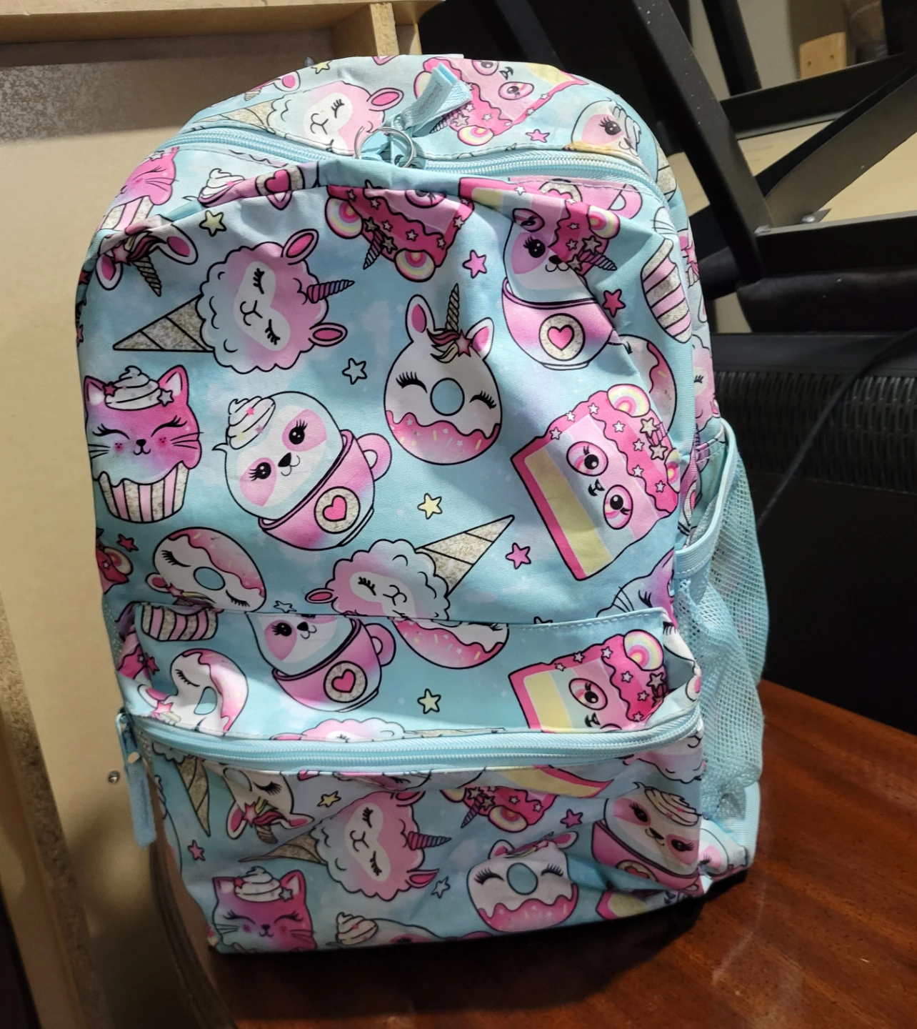 Kids Backpack with Cute Food and Animal Prints