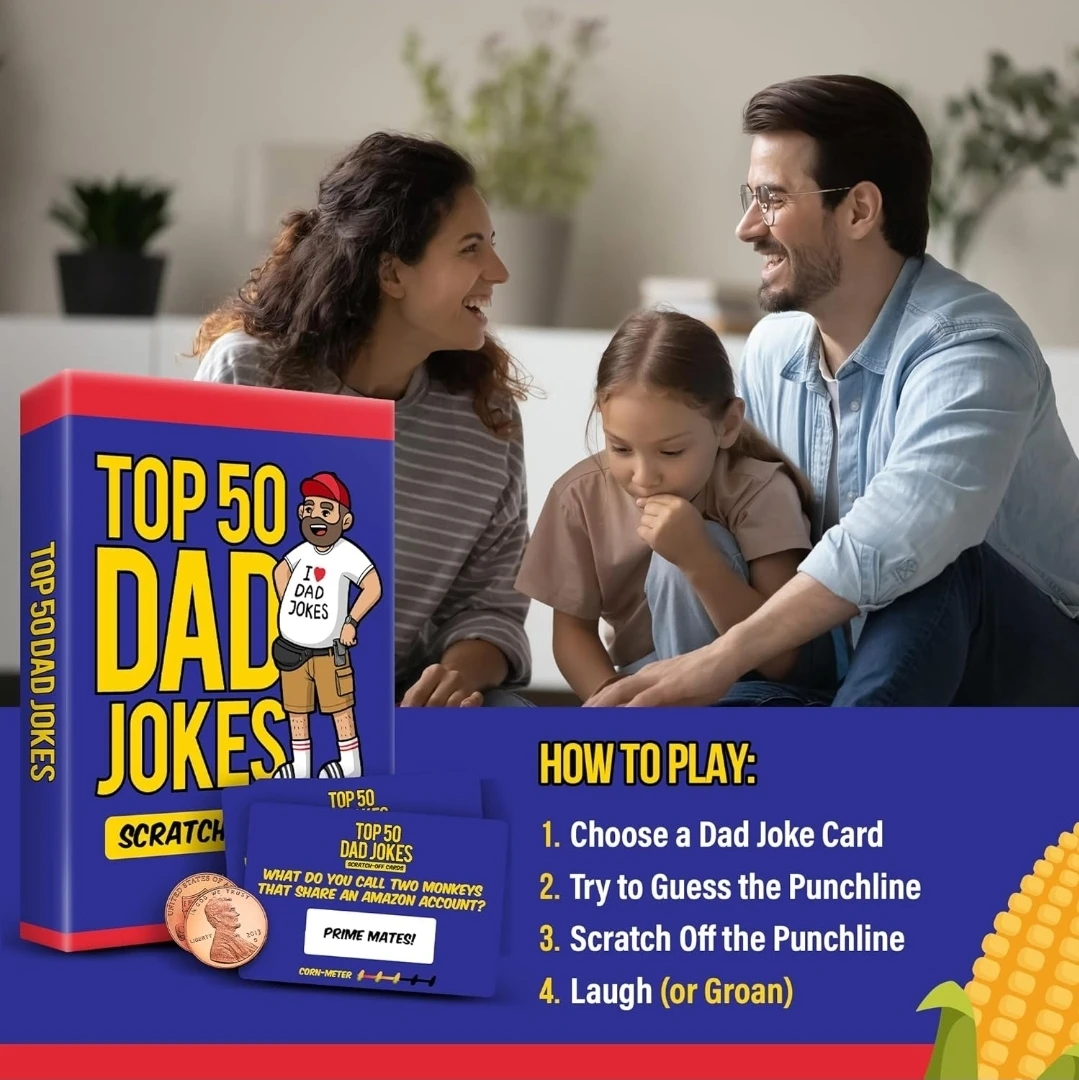 50 Dad Jokes Scratch-Off Cards | Funny Father's Day Gift for Dad - photo 4