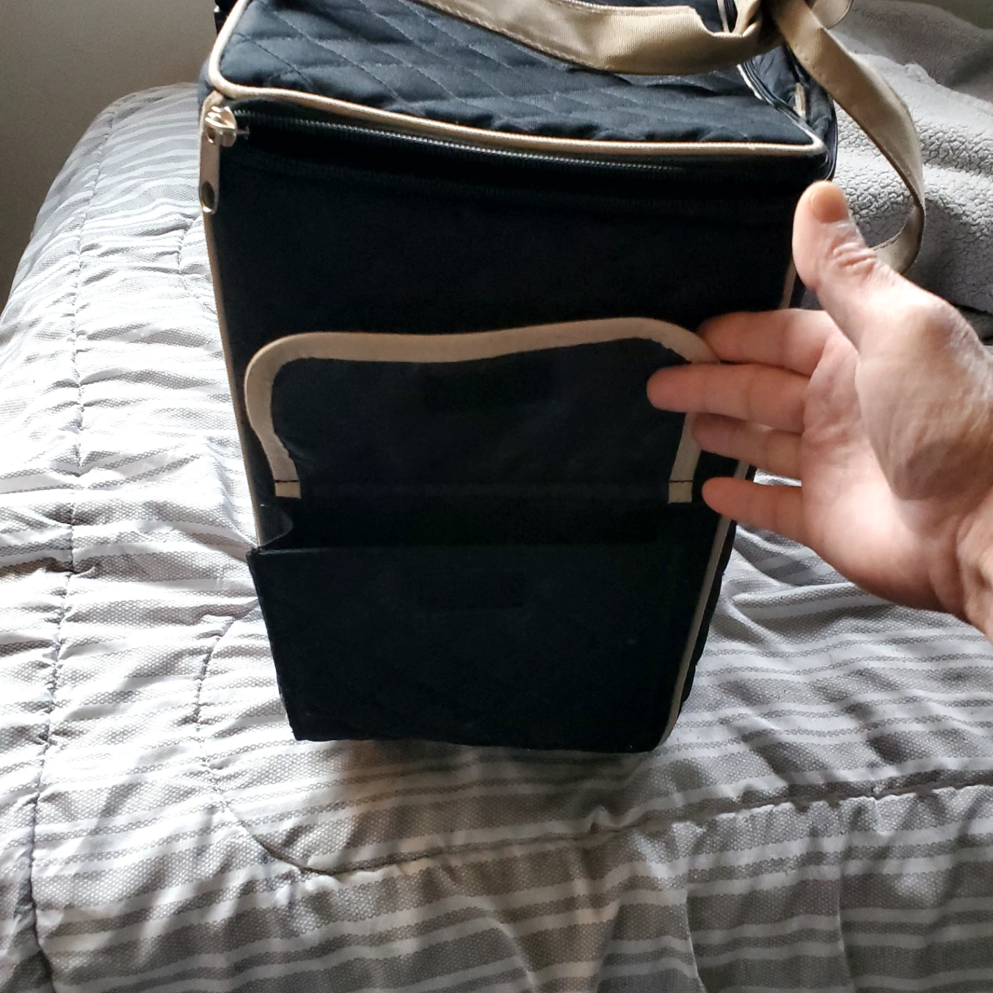 Black Rolling Craft Bag with Multiple Compartments - photo 3