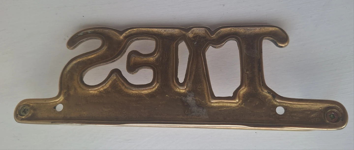 Vintage Brass "TIES" Wall Mounted Holder - photo 3