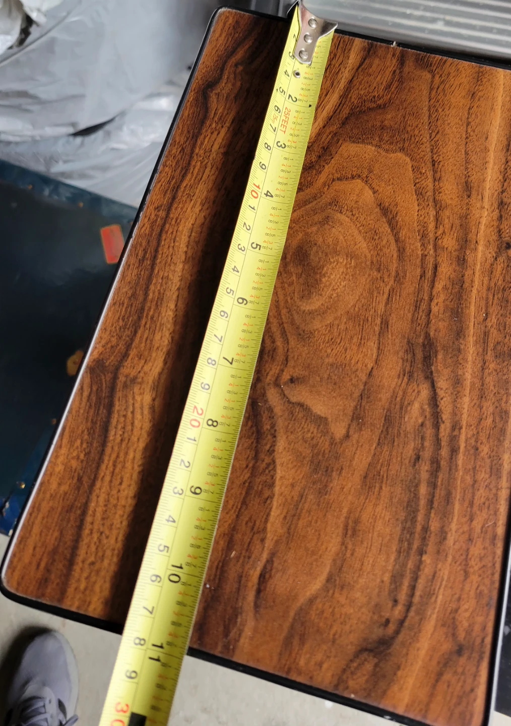 Vintage Small Wood Side Table Stand, magazine or record stand - photo 5