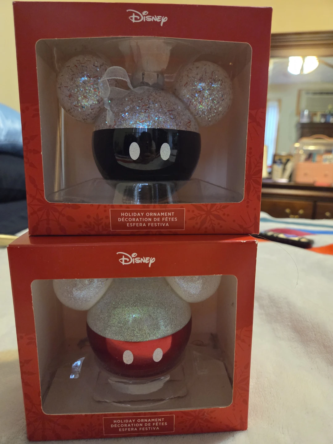 Disney Mickey Mouse Holiday Ornaments (Set of 2)